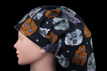 Load image into Gallery viewer, Spooky Halloween Skulls Bouffant - Loving Mystic Mantis