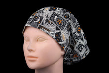 Load image into Gallery viewer, Spooky Halloween Tarots Euro Scrub Cap - Loving Mystic Mantis