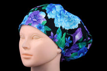 Load image into Gallery viewer, Blue Flowers Euro Scrub Cap