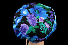 Load image into Gallery viewer, Blue Flowers Euro Scrub Cap
