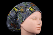 Load image into Gallery viewer, Spooky Gothic Gray Tarots Euro Scrub Cap - Loving Mystic Mantis