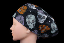 Load image into Gallery viewer, Spooky Skulls Euro Scrub Cap