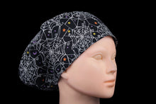 Load image into Gallery viewer, Spooky Spider Webs Euro Scrub Cap