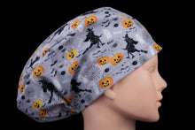 Load image into Gallery viewer, Wicked Witches and Pumpkins Euro Scrub Cap