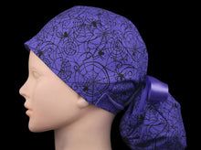 Load image into Gallery viewer, Purple Gothic Spider Web Ponytail - Loving Mystic Mantis