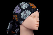 Load image into Gallery viewer, Halloween Grinning Skulls Ponytail - Loving Mystic Mantis