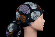 Load image into Gallery viewer, Halloween Grinning Skulls Ponytail - Loving Mystic Mantis