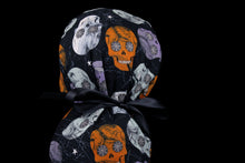 Load image into Gallery viewer, Halloween Grinning Skulls Ponytail - Loving Mystic Mantis