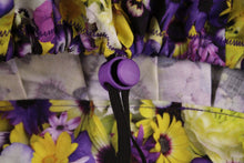 Load image into Gallery viewer, Yellow and Purple Flowers Large Bouffant - Loving Mystic Mantis